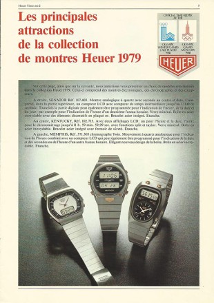 Heuer 1979 LED Quartzuhren