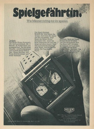 Zeitungsanzeige Heuer Monaco