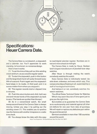 Beschreibung Heuer Carrera Dato Funktionen
