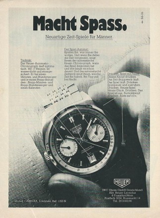 Zeitungsanzeige Heuer Carrera Automatik