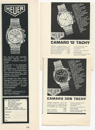 Zeitungsanzeige Heuer Camaro