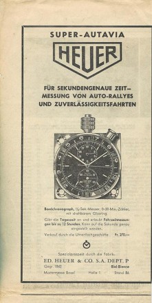 Zeitungsanzeige Heuer Rallyetimer AutoRallye