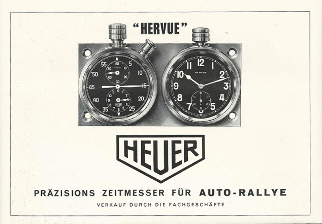 Zeitungsanzeige Heuer Rallyetimer Set Hervue