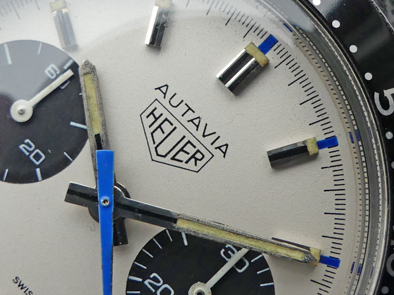 Cadran (dial) Heuer Autavia 73463 - Pièce Détachée Vintage Pour Montre - Occasion - Origine France