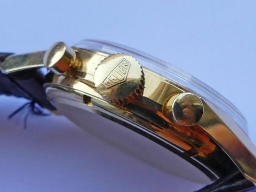 NOS Heuer Carrera 12 Ref. 2456S 18 K Gold Vintage – Bild 11