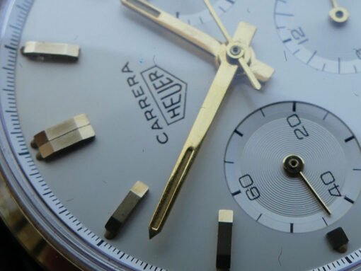 NOS Heuer Carrera 12 Ref. 2456S 18 K Gold Vintage – Bild 6
