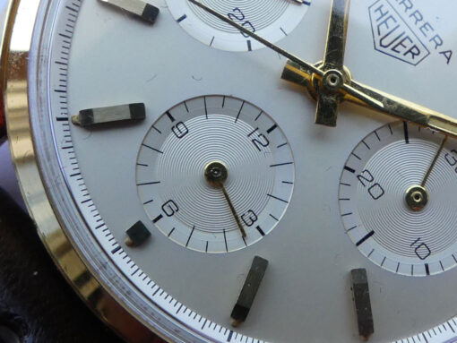 NOS Heuer Carrera 12 Ref. 2456S 18 K Gold Vintage – Bild 7
