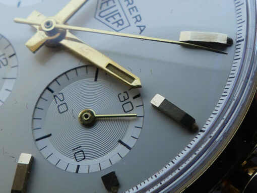 NOS Heuer Carrera 12 Ref. 2456S 18 K Gold Vintage – Bild 2