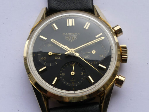 Vintage 18K Gold Heuer Carrera Ref. 2456N