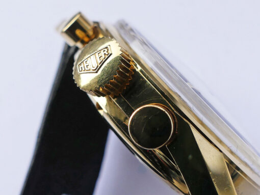 Vintage 18K Gold Heuer Carrera Ref. 2456N - Image 11
