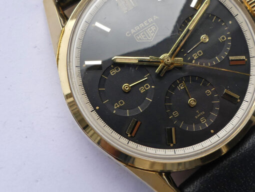 Vintage 18K Gold Heuer Carrera Ref. 2456N - Image 5