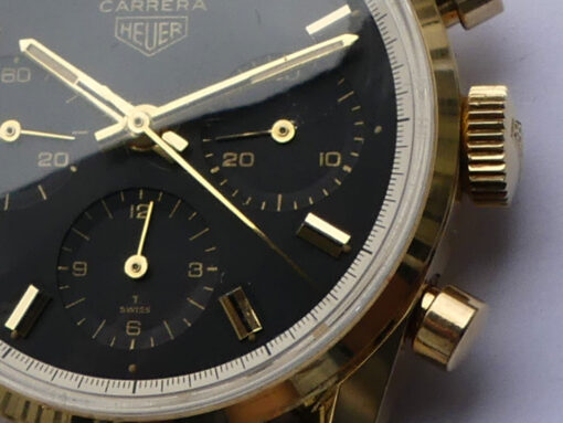 Vintage 18K Gold Heuer Carrera Ref. 2456N - Image 4