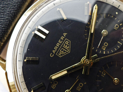Vintage 18K Gold Heuer Carrera Ref. 2456N - Image 7