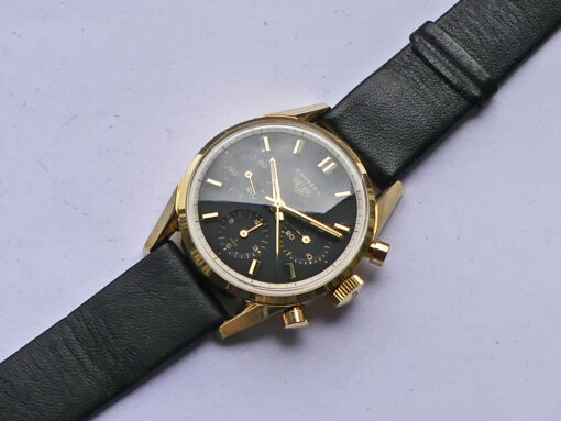 Vintage 18K Gold Heuer Carrera Ref. 2456N - Image 8