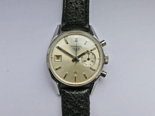 Heuer Carrera Dato 45 Ref. 3147S Silver Dial - Image 2