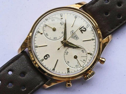 Heuer Chrono 14k Gold Ref. 404 – Bild 13