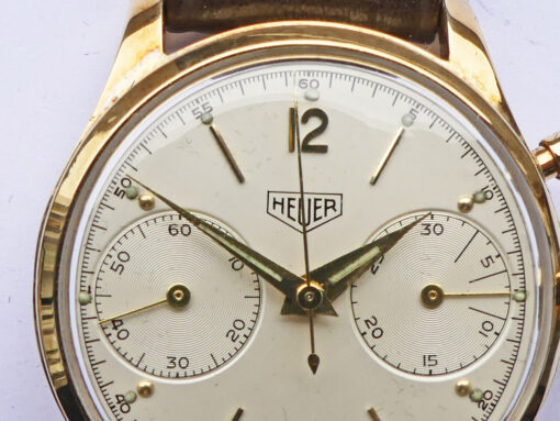 Heuer Chrono 14k Gold Ref. 404 – Bild 3