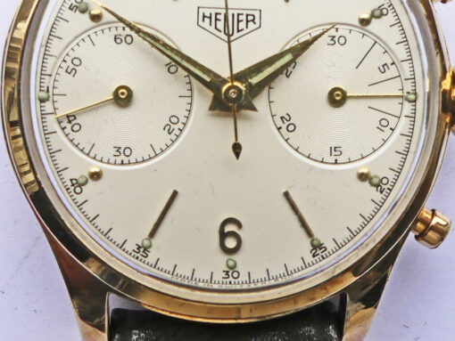 Heuer Chrono 14k Gold Ref. 404 – Bild 7