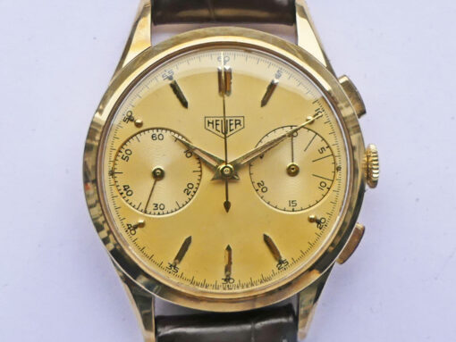 Heuer Chrono 14K Gold Vintage – Bild 7