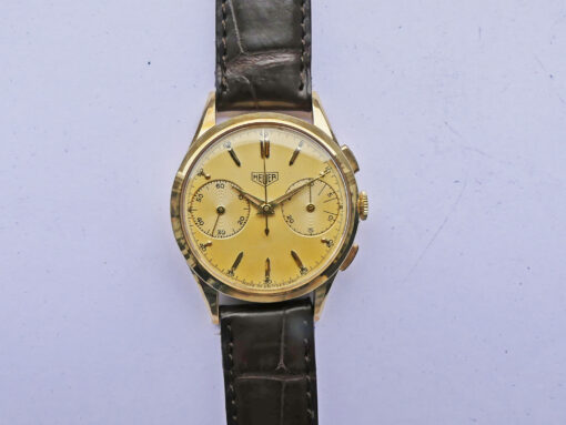 Heuer Chrono 14K Gold Vintage – Bild 5