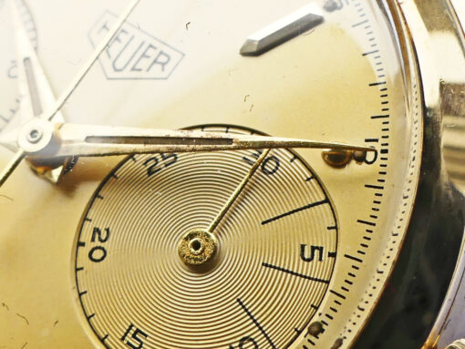 Heuer Chrono 14K Gold Vintage – Bild 4