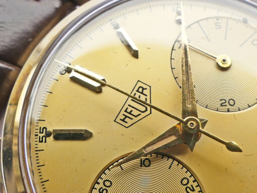 Heuer Chrono 14K Gold Vintage – Bild 2