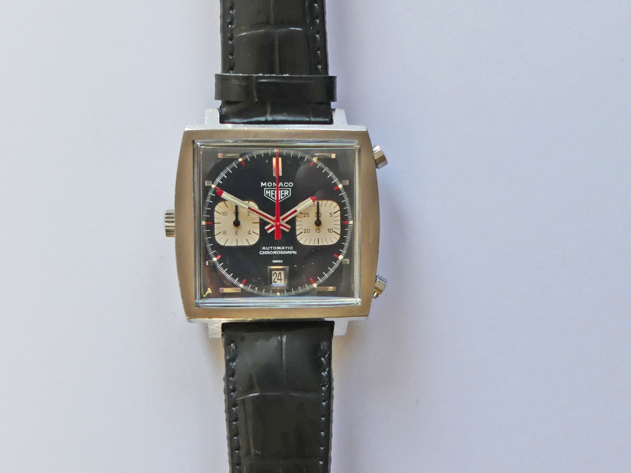 Vintage Heuer Monaco "Steve McQueen" Transitional Ref. 1133B Chronograph – Bild 16