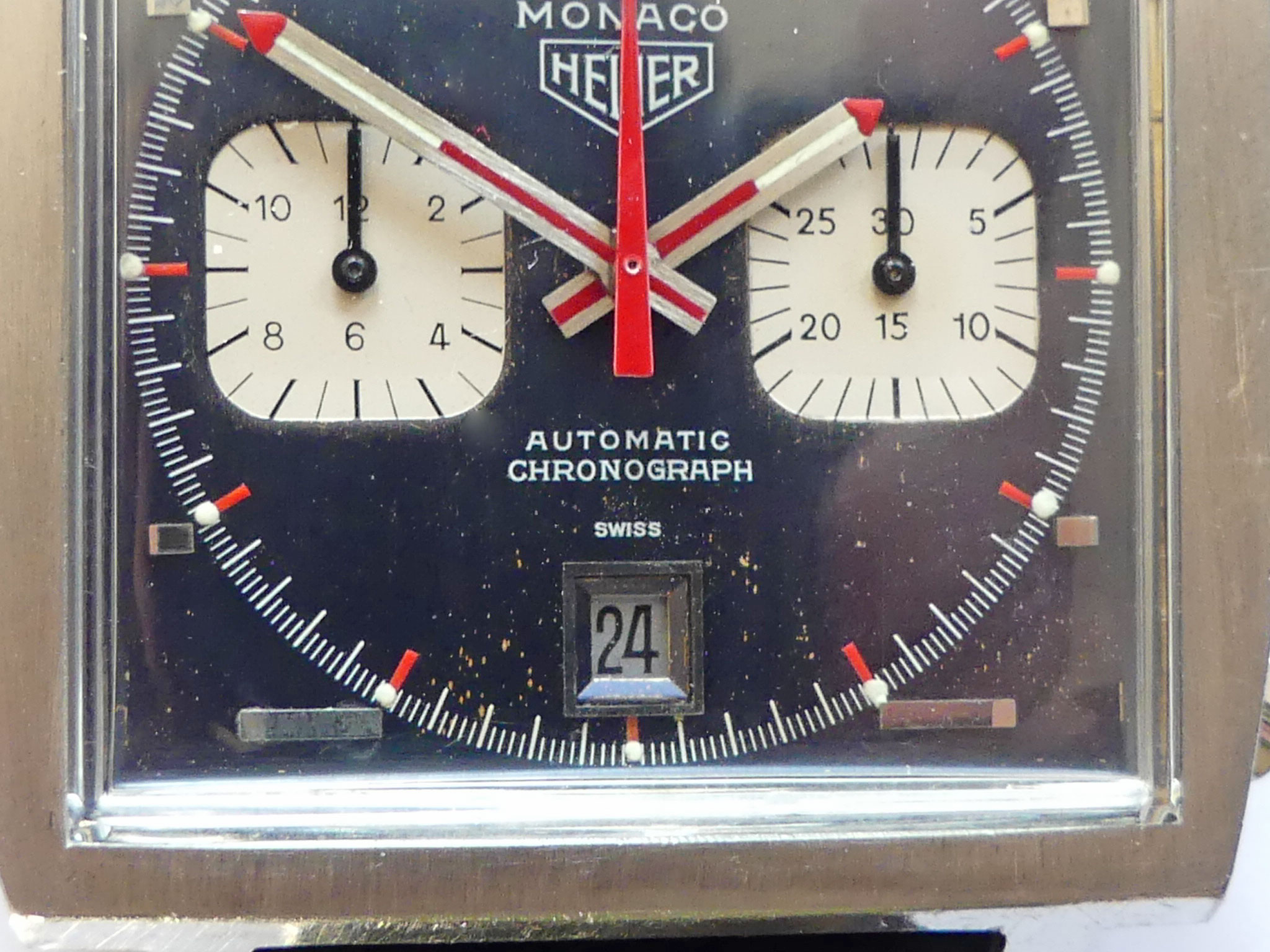 Vintage Heuer Monaco "Steve McQueen" Transitional Ref. 1133B Chronograph – Bild 4