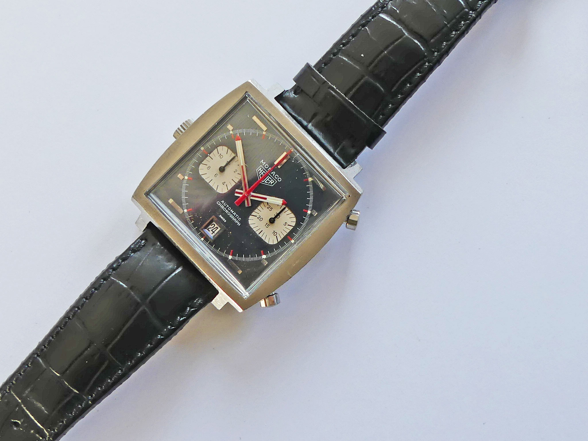 Vintage Heuer Monaco "Steve McQueen" Transitional Ref. 1133B Chronograph – Bild 17