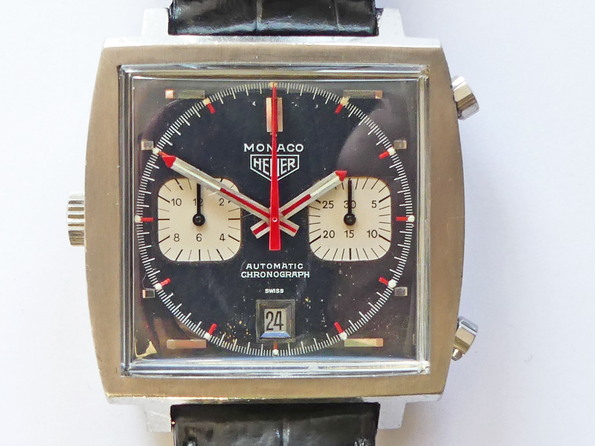 Vintage Heuer Monaco "Steve McQueen" Transitional Ref. 1133B Chronograph – Bild 3
