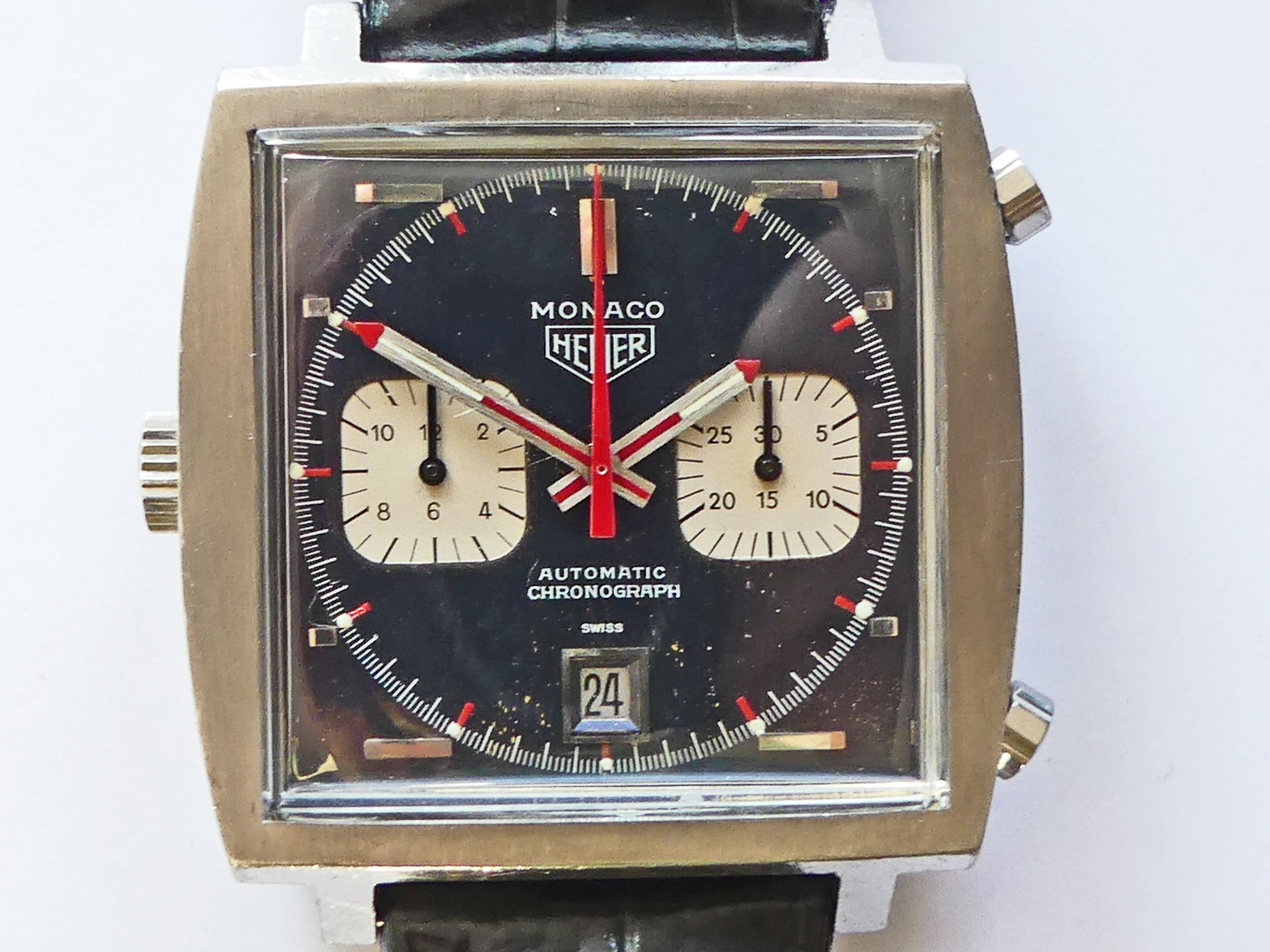 Vintage Heuer Monaco "Steve McQueen" Transitional Ref. 1133B Chronograph