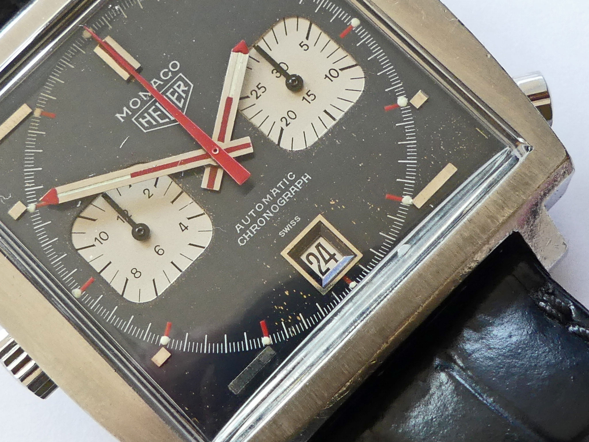 Vintage Heuer Monaco "Steve McQueen" Transitional Ref. 1133B Chronograph – Bild 5