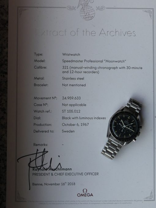 Omega Speedmaster Professional ST105.012 "Moonwatch" – Bild 3